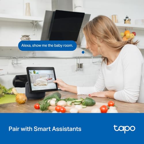 Tapo 2K Pan/Tilt Security Camera for Baby Monitor, Dog Camera w/Motion Detection, 2-Way Audio Siren, Night Vision, Cloud&SD Card Storage, Works w/Alexa & Google Assistant, 2-Pack (Tapo C210P2)