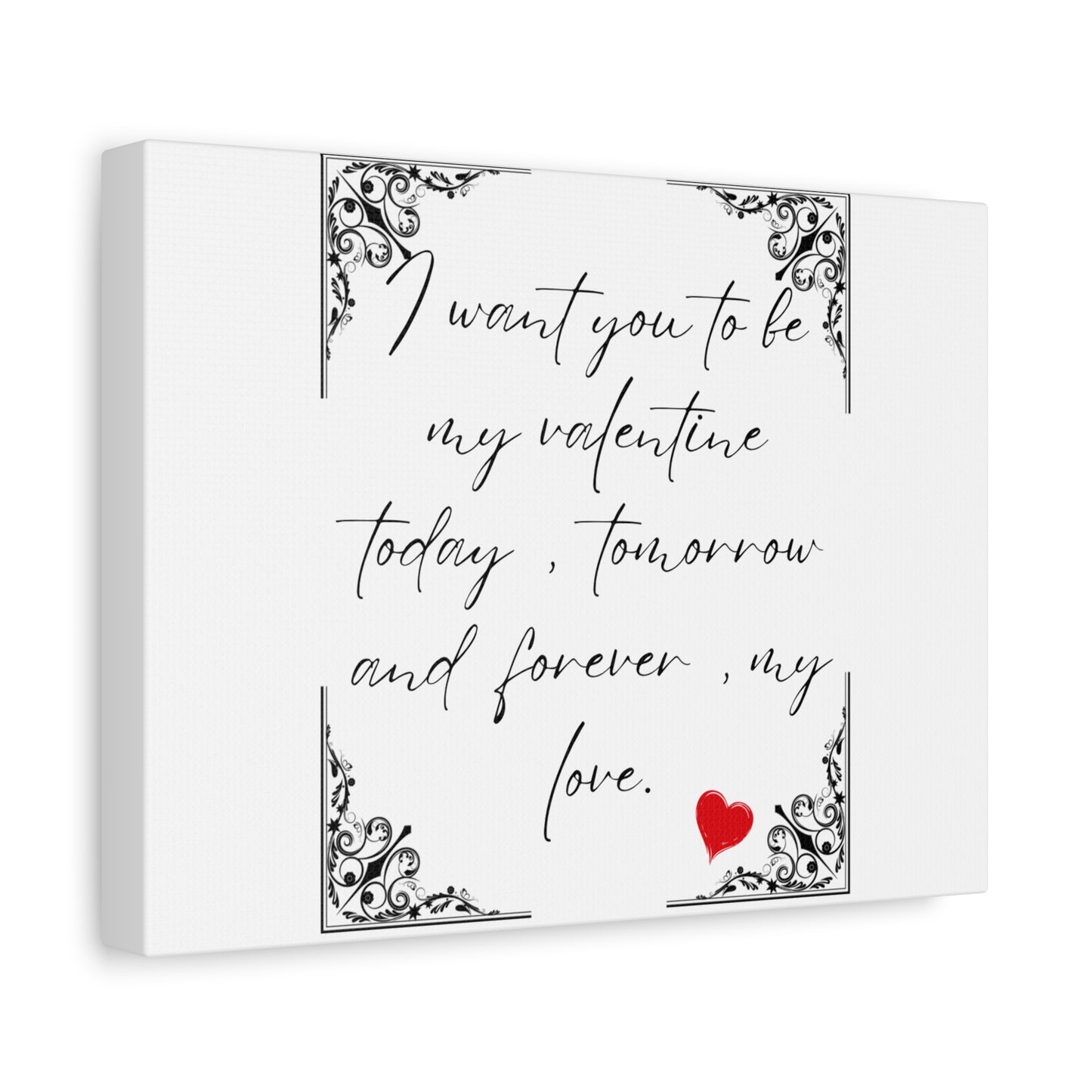 Simple Expressions valentines Matte Canvas, Stretched, 1.25"