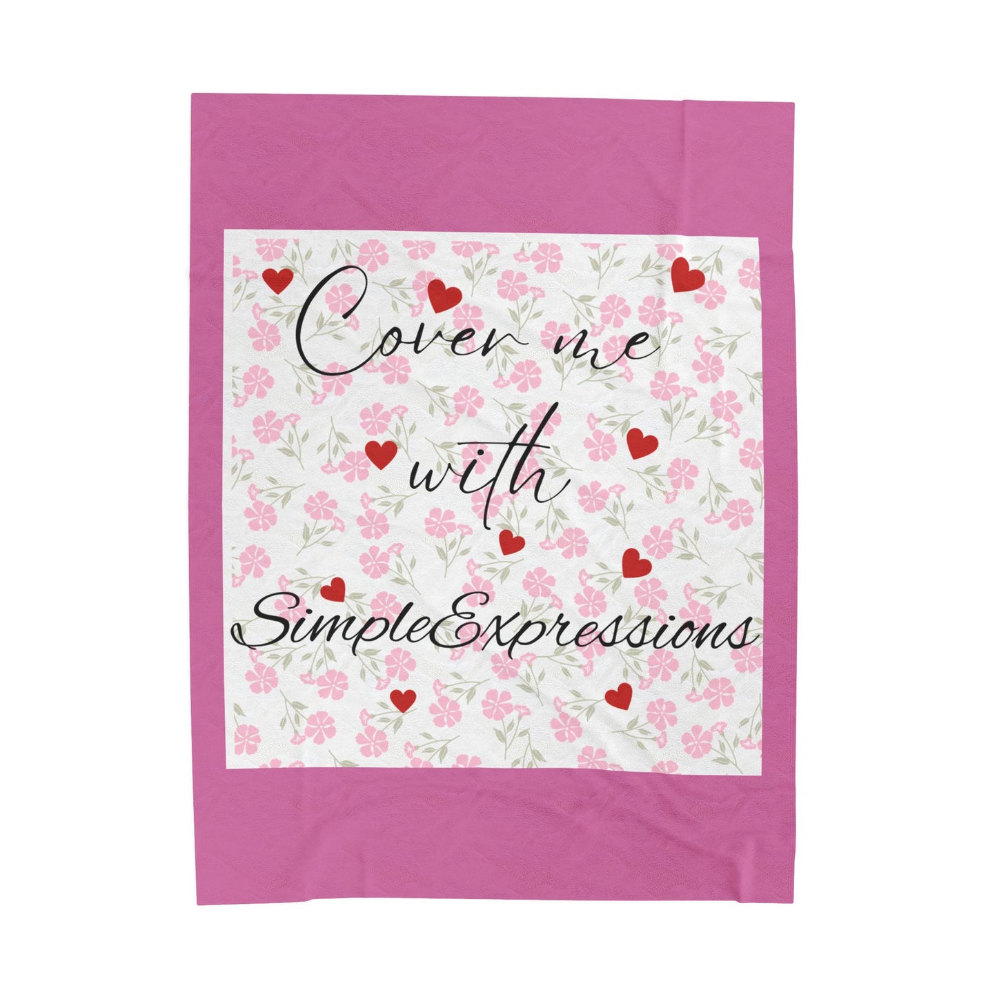 Simple Expressions Velveteen Plush Blanket