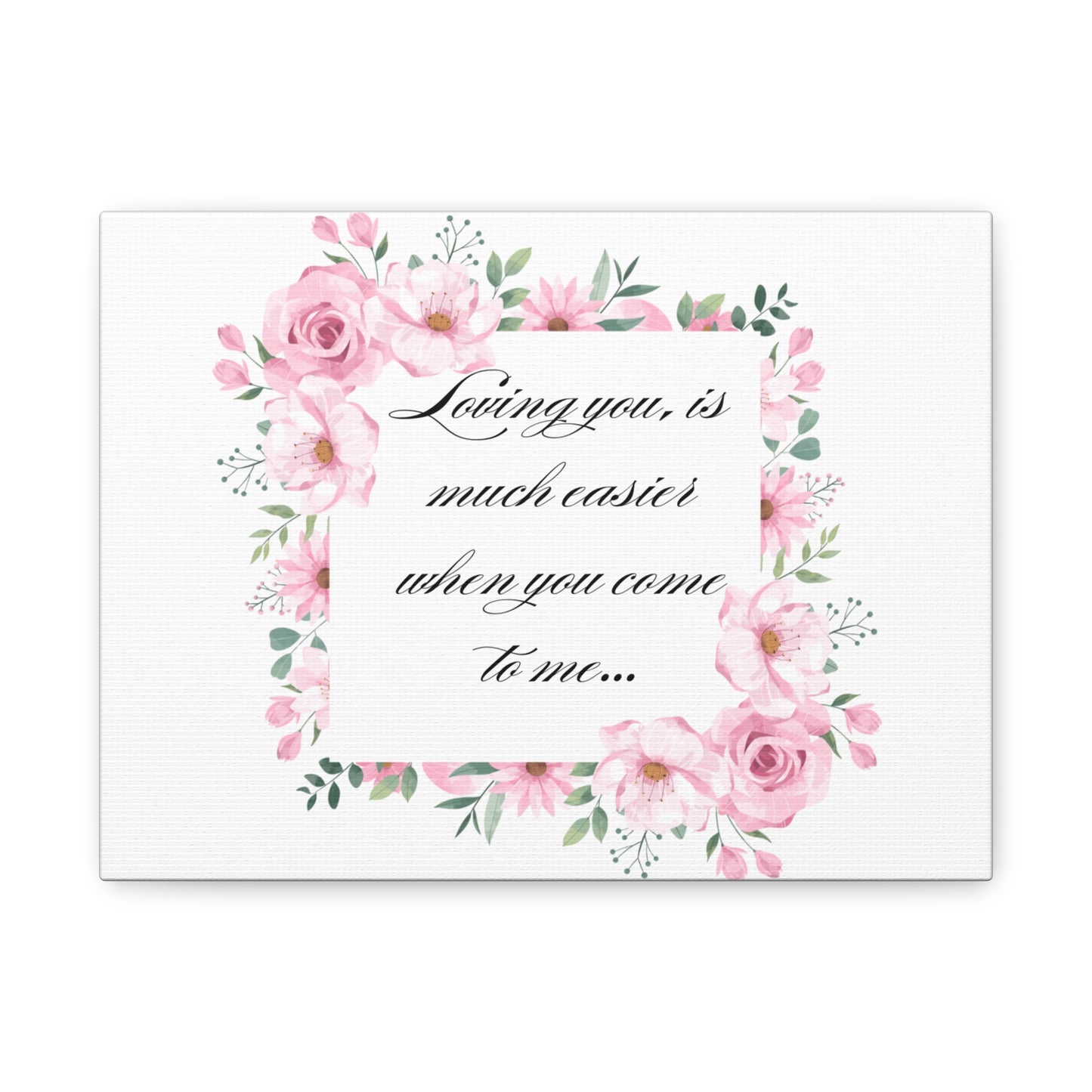 Simple Expressions Floral Love Quote Canvas Wall Art