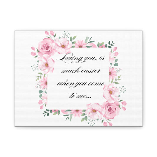 Simple Expressions Floral Love Quote Canvas Wall Art