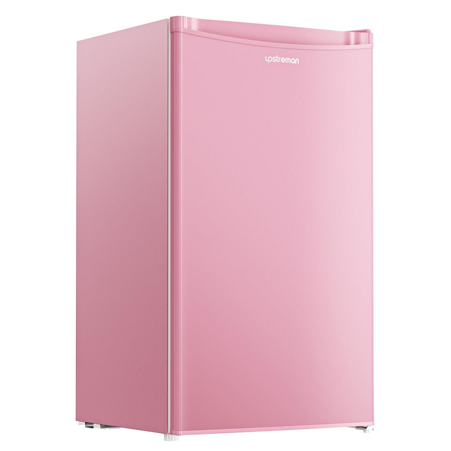 Upstreman 3.2 Cu.Ft Mini Fridge with Freezer, Single Door Mini Fridge, Dorm Fridge, Adjustable Thermostat, Mini Refrigerator for Bedroom, Office, Dorm, Black-BR321