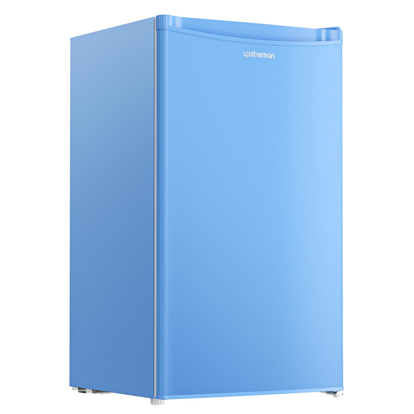 Upstreman 3.2 Cu.Ft Mini Fridge with Freezer, Single Door Mini Fridge, Dorm Fridge, Adjustable Thermostat, Mini Refrigerator for Bedroom, Office, Dorm, Black-BR321