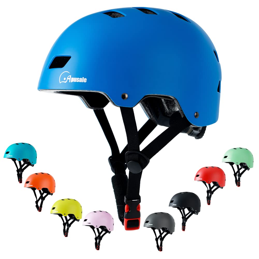 Bike Skateboard Helmet, Adjustable and Multi-Sport for Skate Scooter, 3 Sizes for Adult Youth Kids Toddler