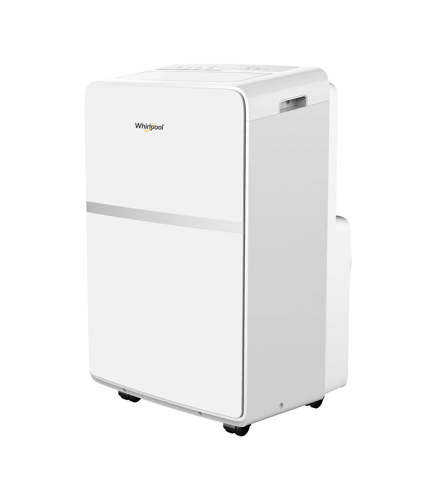 Whirlpool 14,000 BTU Portable Air Conditioner with Dehumidifier for Living Room, Apartment, or Bedroom, 115V, Portable AC for Large Rooms up to 700 Square Feet with Remote, 3 Speeds, and Timer, White