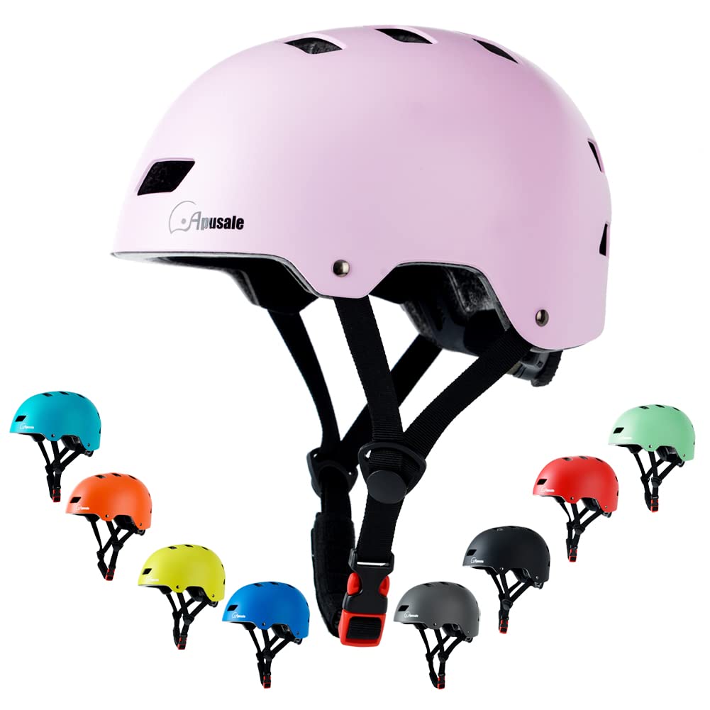 Bike Skateboard Helmet, Adjustable and Multi-Sport for Skate Scooter, 3 Sizes for Adult Youth Kids Toddler