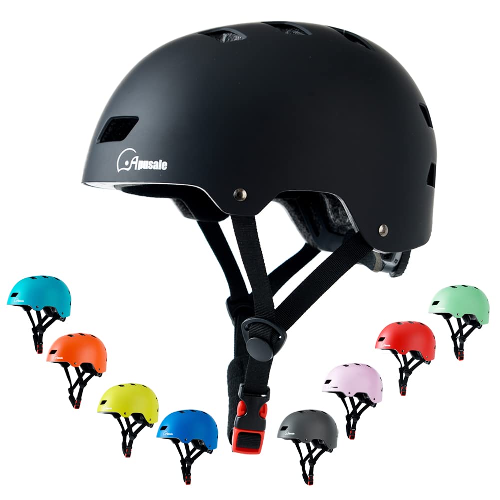 Bike Skateboard Helmet, Adjustable and Multi-Sport for Skate Scooter, 3 Sizes for Adult Youth Kids Toddler
