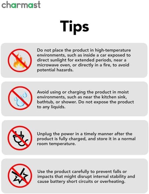 charmast Portable Charger with Built in Cables, Power Bank with Cords Wires, Slim 10000mAh Travel Battery Pack 6 Outputs 3 Inputs 6A Fast Charging for Samsung Google Pixel LG Moto iPhone iPad