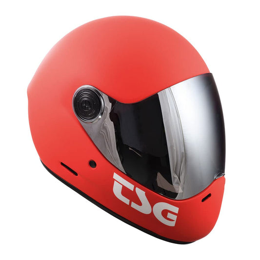 TSG - Pass Pro Full-face Helmet w/Two Visors | Performance Helmet for Downhill Skateboarding, E-Skating, E-Onewheeling, Longboarding | Compact, Aerodynamic | Scratch Proof Visor, Nose Ports, Anti Fog