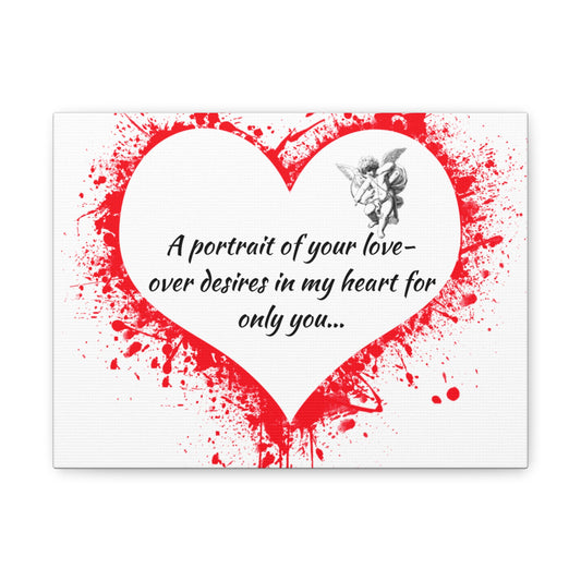 Simple Expressions- Heart Matte Canvas, Stretched, 1.25"