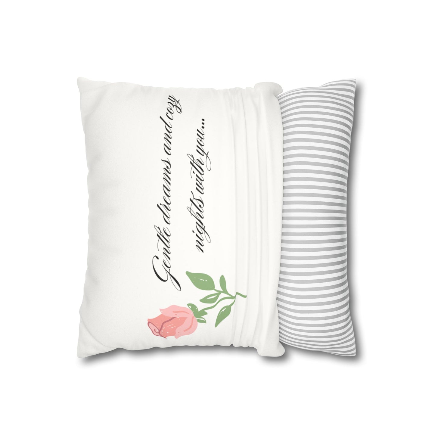 Simple Expressions Gentle Dreams Faux Suede Pillowcase - Cozy Floral Décor for Relaxing Spaces