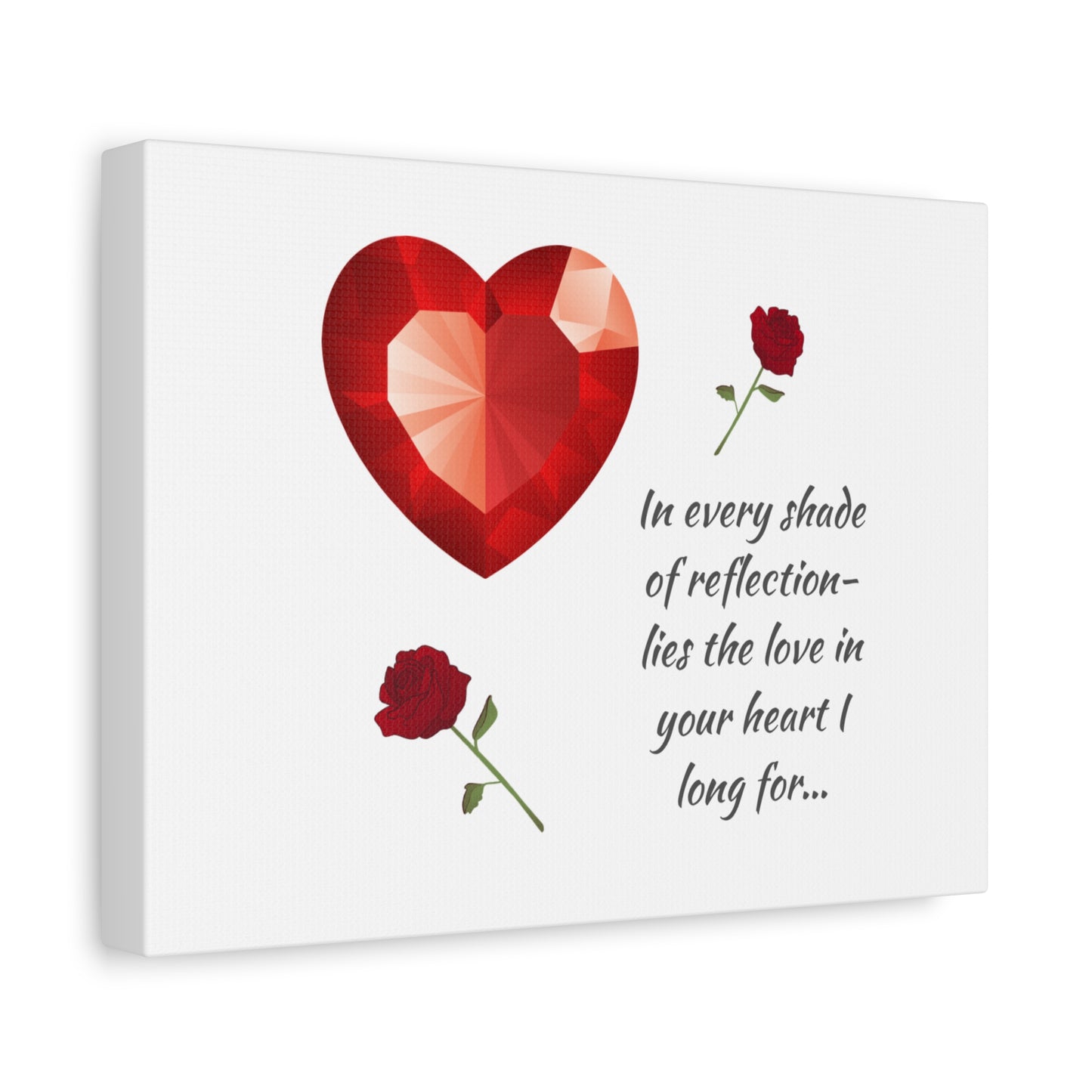 Simple Expressions- Heart Matte Canvas, Stretched, 1.25"