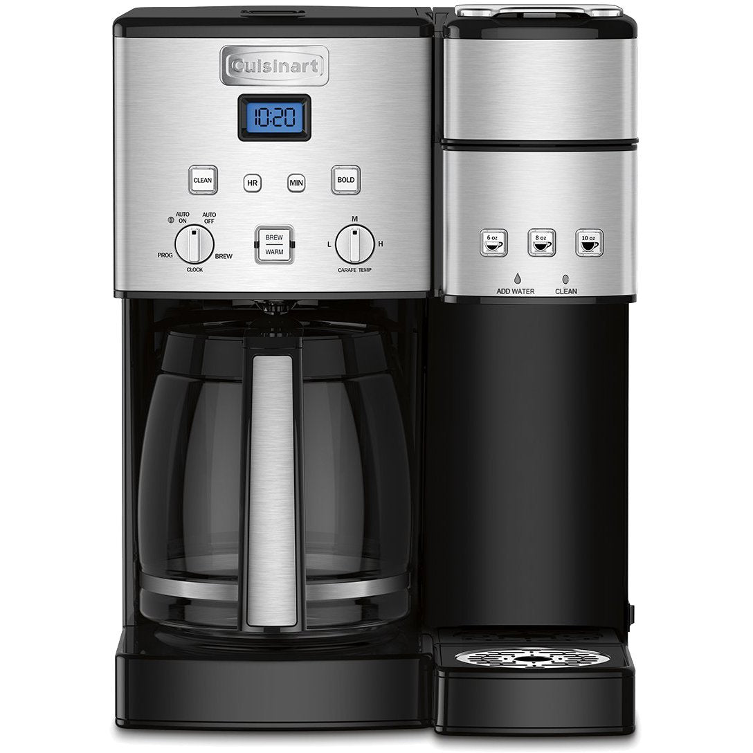 Cuisinart Single Serve + 12 Cup Coffee Maker, Offers 3-Sizes: 6-Ounces, 8-Ounces and 10-Ounces, Stainless Steel, SS-15CP, Copper