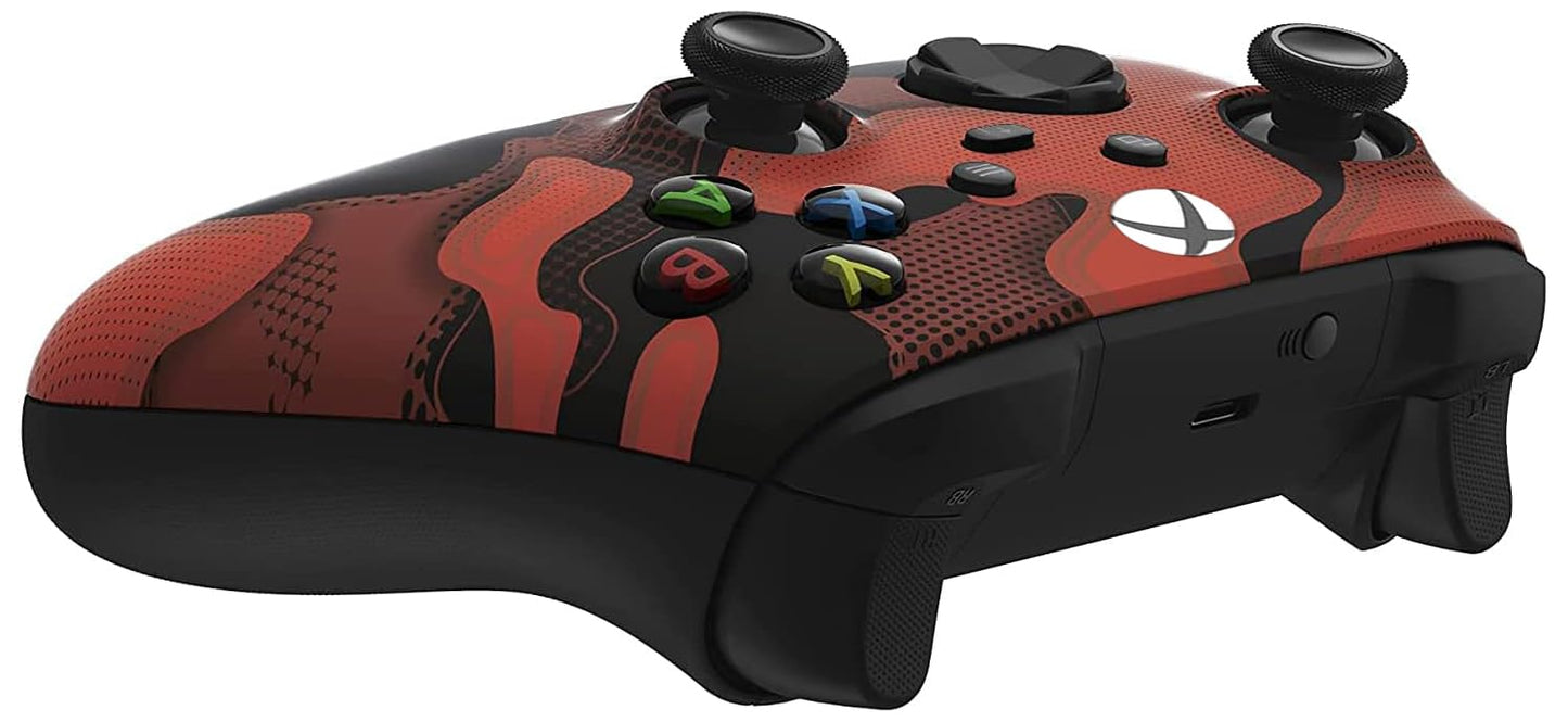 Custom Controllerzz Wireless Controller for Microsoft Xbox Series X/S & Xbox One - Custom Soft Touch Feel - Custom Series X/S Controller (X/S Bloody Zombie)