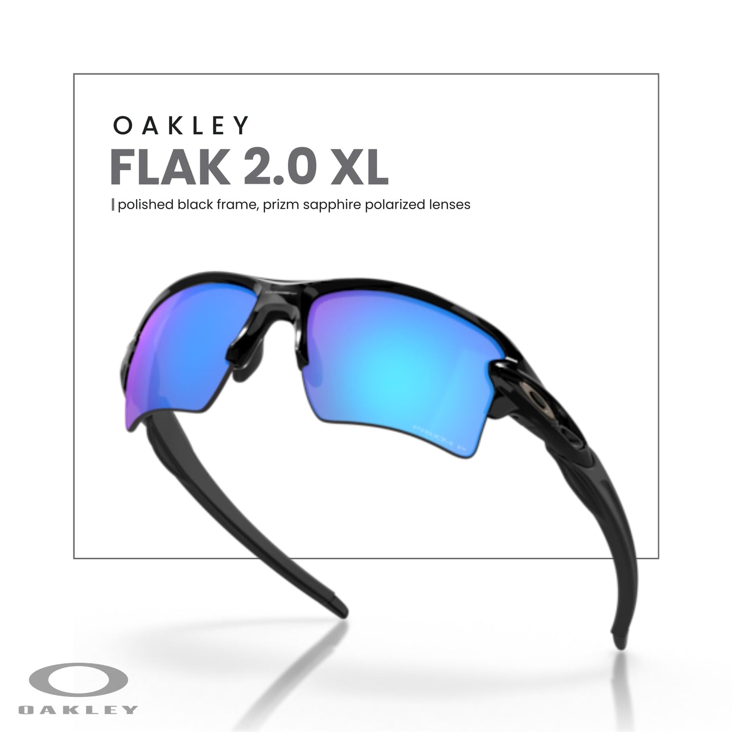 OAKLEY Flak 2.0 XL OO9188 Rectangle Sunglasses For Men+ Bundle Accessory Leash Kit, Microfiber Pouch