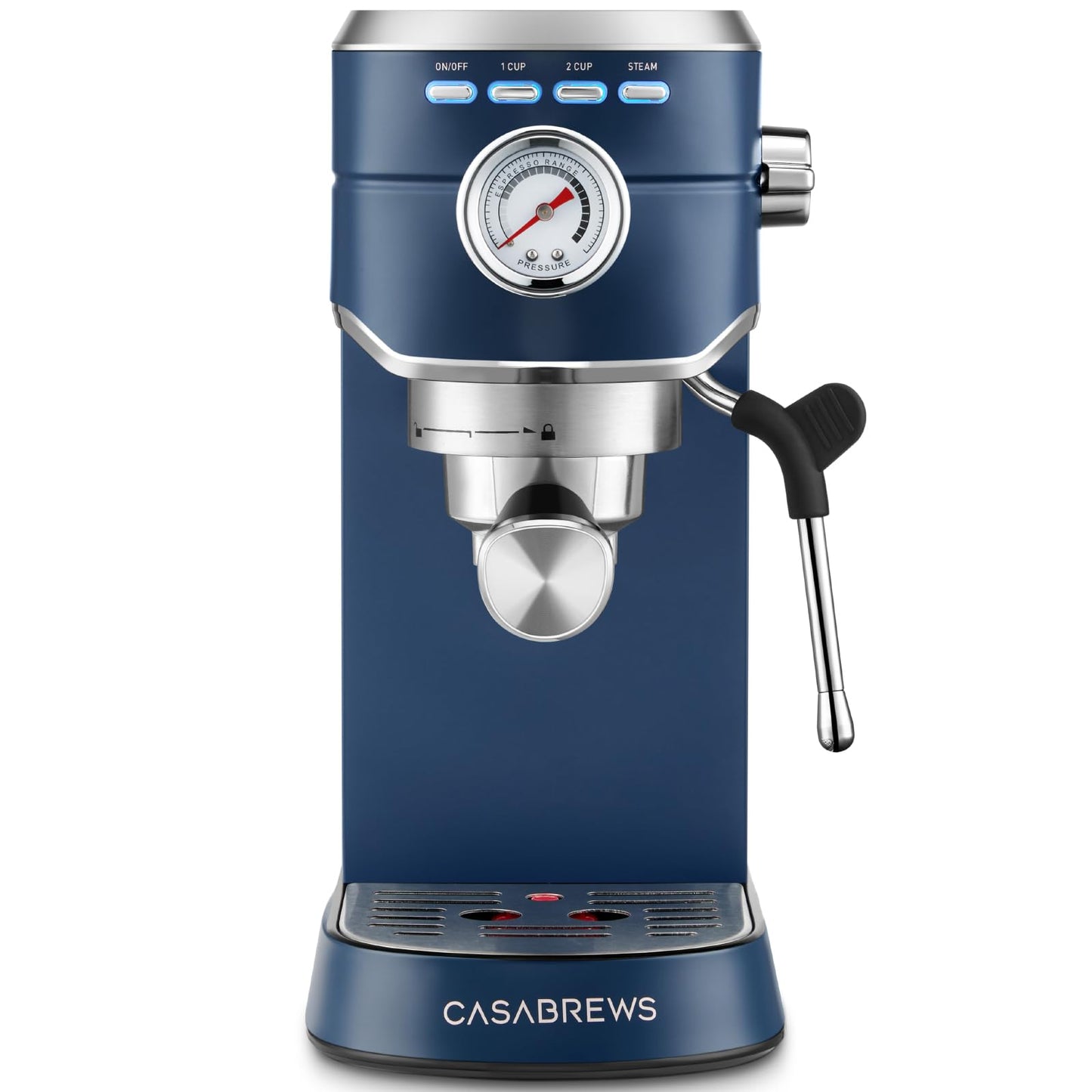 CASABREWS CM5418 Espresso Machine 20 Bar, Compact Espresso Maker with Steam Milk Frother, Stainless Steel Coffee Machine with 34oz Removable Water Tank for Cappuccino, Small Latte Machine, Silver