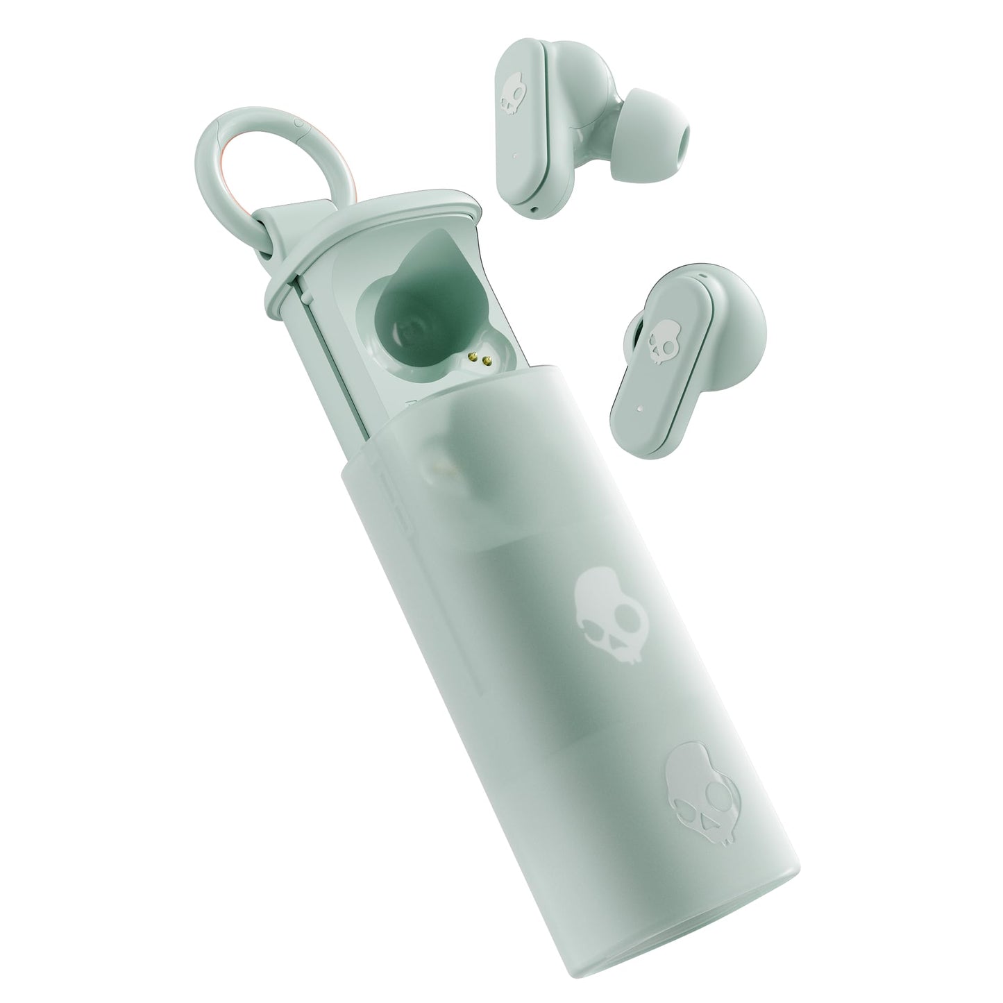 Skullcandy Dime Evo Wireless Earbuds, Bluetooth Headphones, Noise Isolating Fit, Up to 36 Hours Battery, Microphone for iPhone Android, Easy Carry with Clip-Anywhere Case - True Black