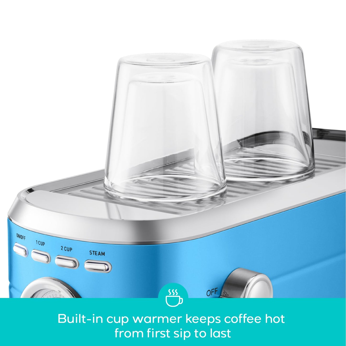 CASABREWS CM5418 Espresso Machine 20 Bar, Compact Espresso Maker with Steam Milk Frother, Stainless Steel Coffee Machine with 34oz Removable Water Tank for Cappuccino, Small Latte Machine, Silver