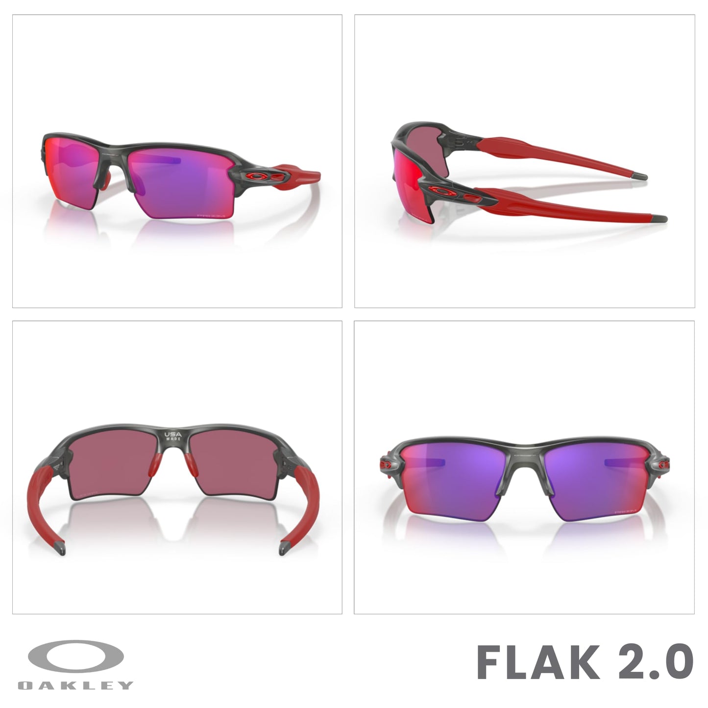 OAKLEY Flak 2.0 XL OO9188 Rectangle Sunglasses For Men+ Bundle Accessory Leash Kit, Microfiber Pouch