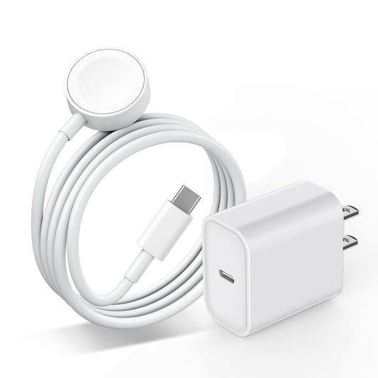 Upgraded Apple Watch Charger, Portable Fast Wireless Magnetic iWatch Charging Cable Cord with USB C Wall Charger Block Plug Adapter Compatible with Apple Watch Series 10,9,8,7,SE,6,5,4,3,2,1(1M/3.3FT)