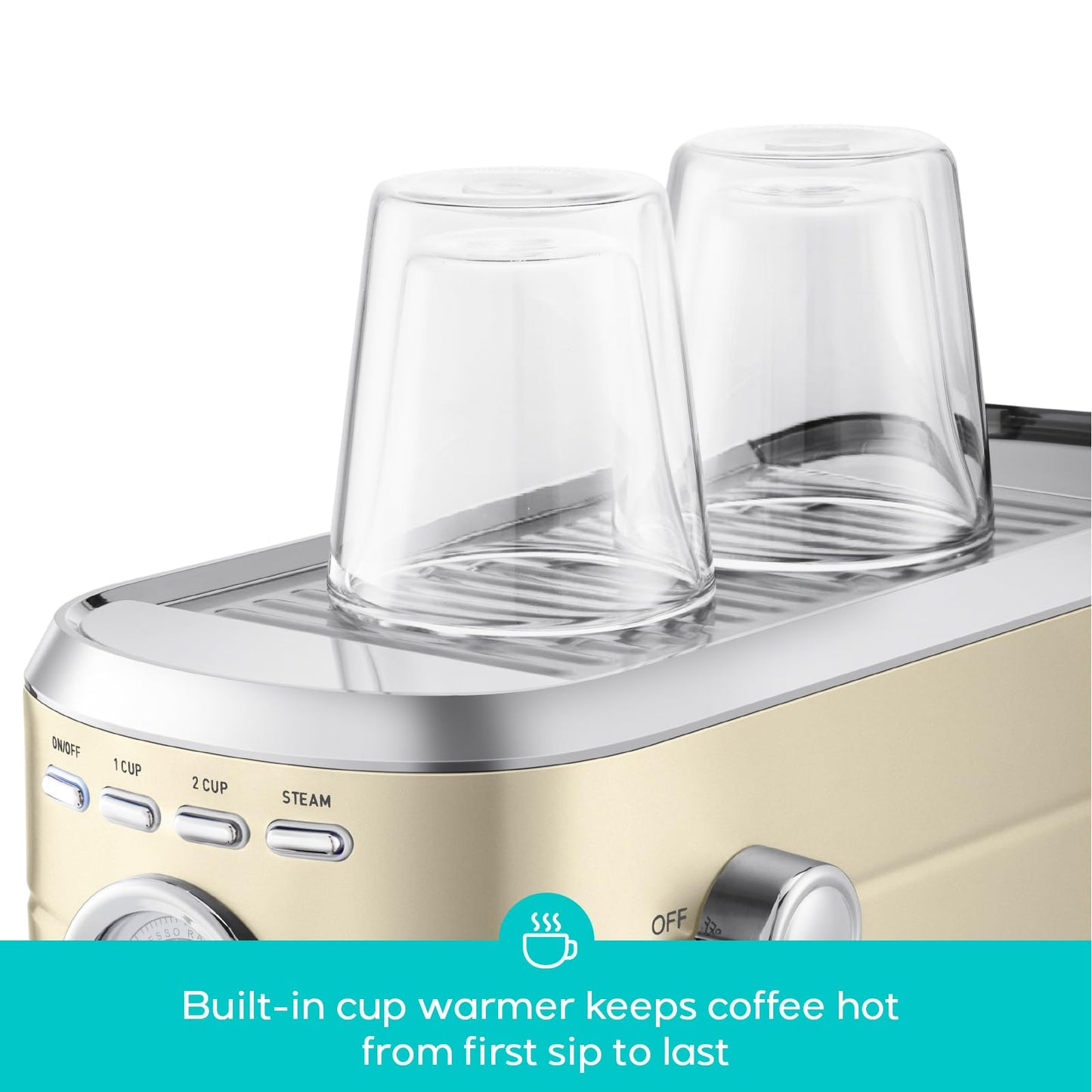 CASABREWS CM5418 Espresso Machine 20 Bar, Compact Espresso Maker with Steam Milk Frother, Stainless Steel Coffee Machine with 34oz Removable Water Tank for Cappuccino, Small Latte Machine, Silver