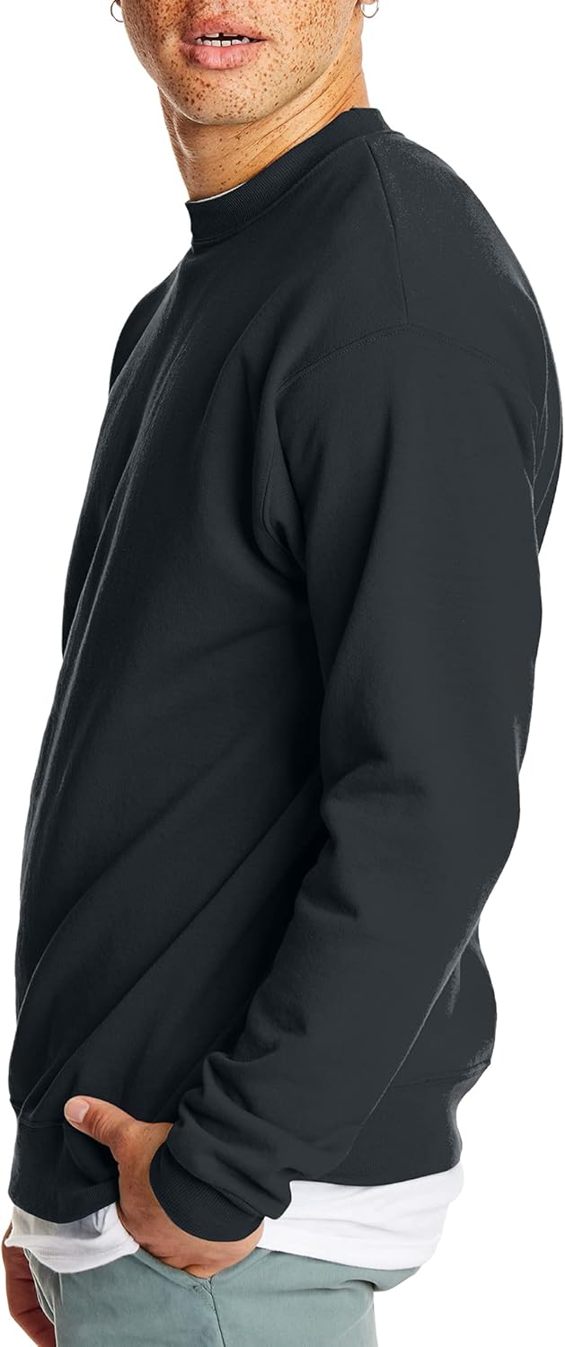 Hanes Men's Sweatshirt, EcoSmart Fleece Crewneck Sweatshirt, Big & Tall Available, 1 or 2-Pack