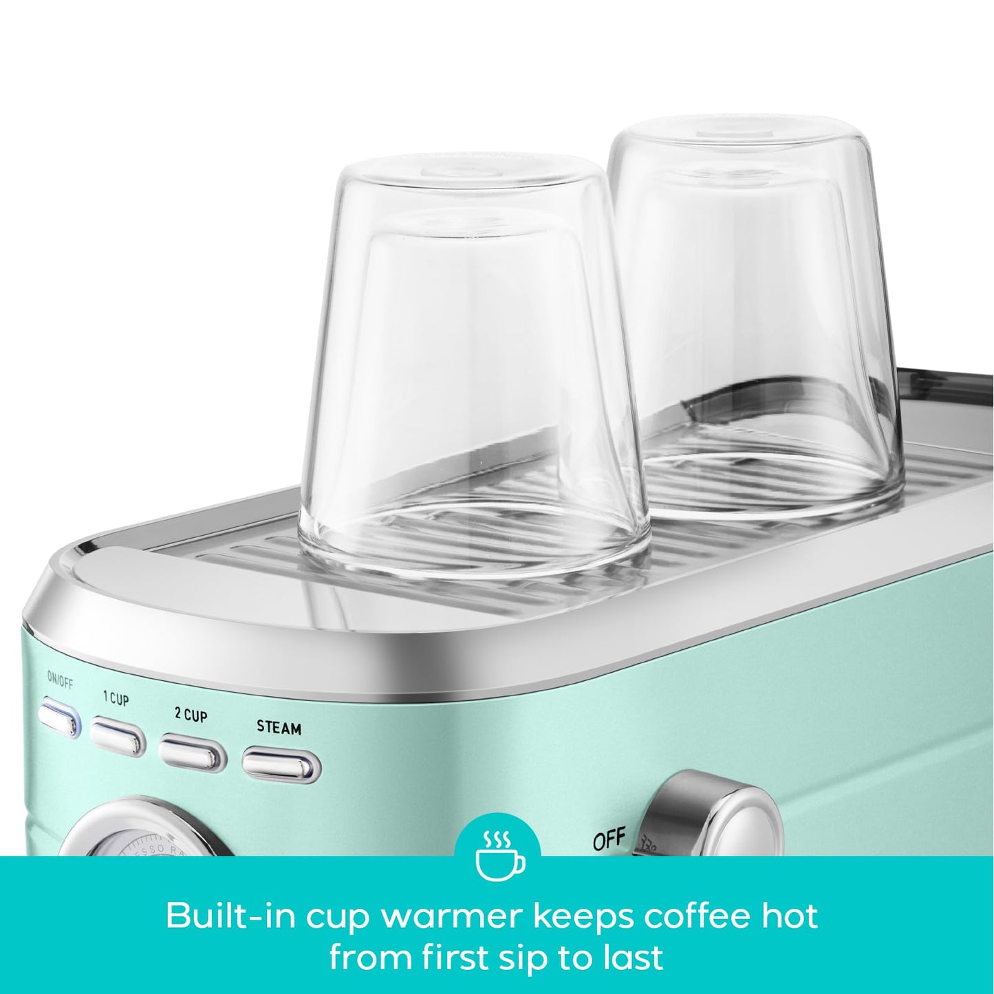 CASABREWS CM5418 Espresso Machine 20 Bar, Compact Espresso Maker with Steam Milk Frother, Stainless Steel Coffee Machine with 34oz Removable Water Tank for Cappuccino, Small Latte Machine, Silver