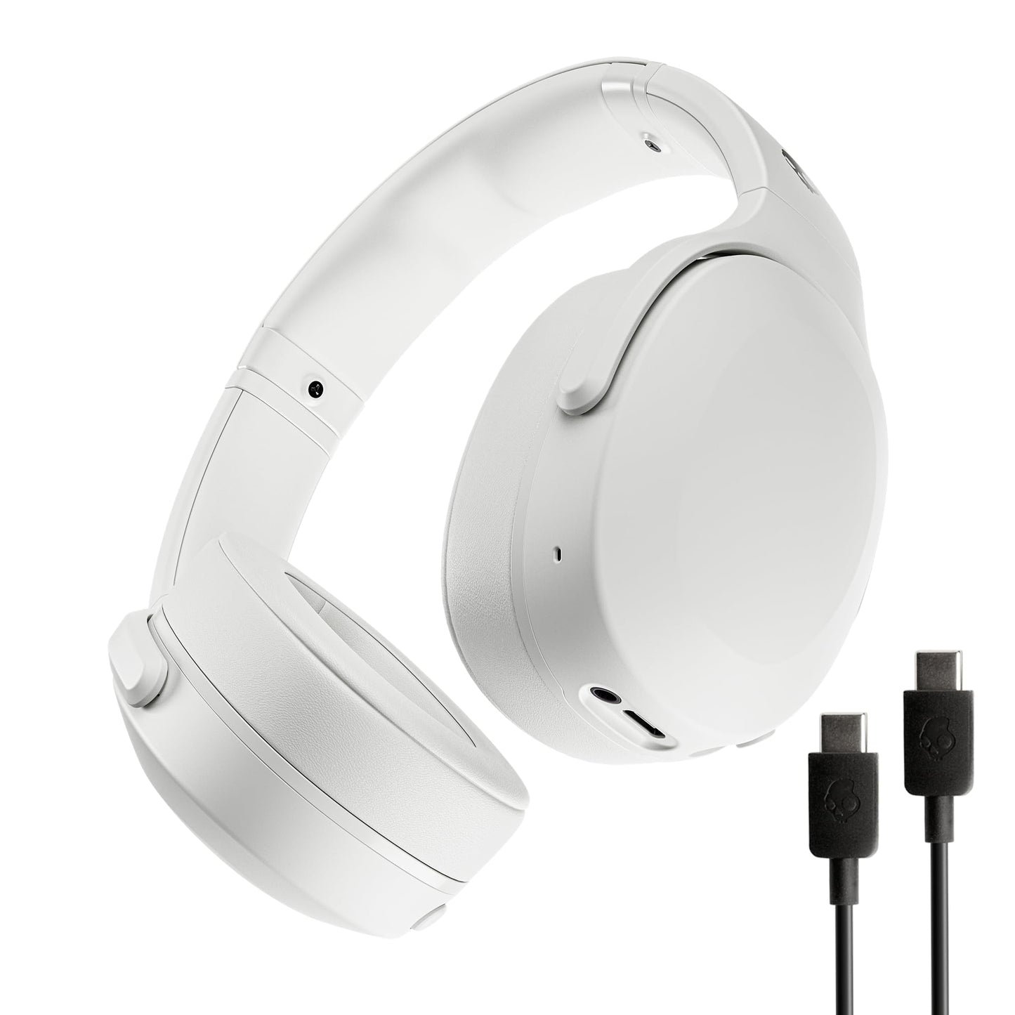 Skullcandy Crusher Evo Wireless Bluetooth Headphones with Extra USB-C Charging Cable, Multi-Sensory Bass, Noise Isolating Over-Ear Fit, 40 Hours Battery, Microphone for iPhone Android - True Black
