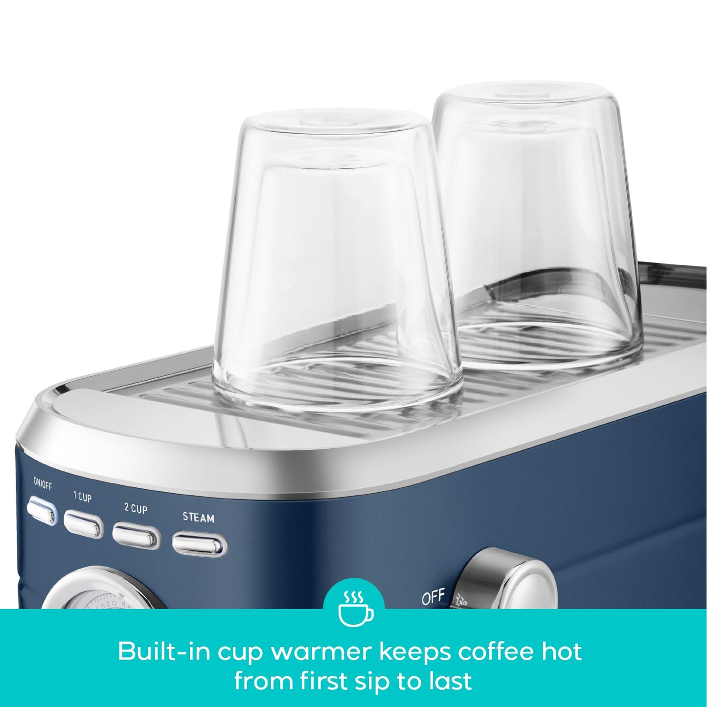 CASABREWS CM5418 Espresso Machine 20 Bar, Compact Espresso Maker with Steam Milk Frother, Stainless Steel Coffee Machine with 34oz Removable Water Tank for Cappuccino, Small Latte Machine, Silver