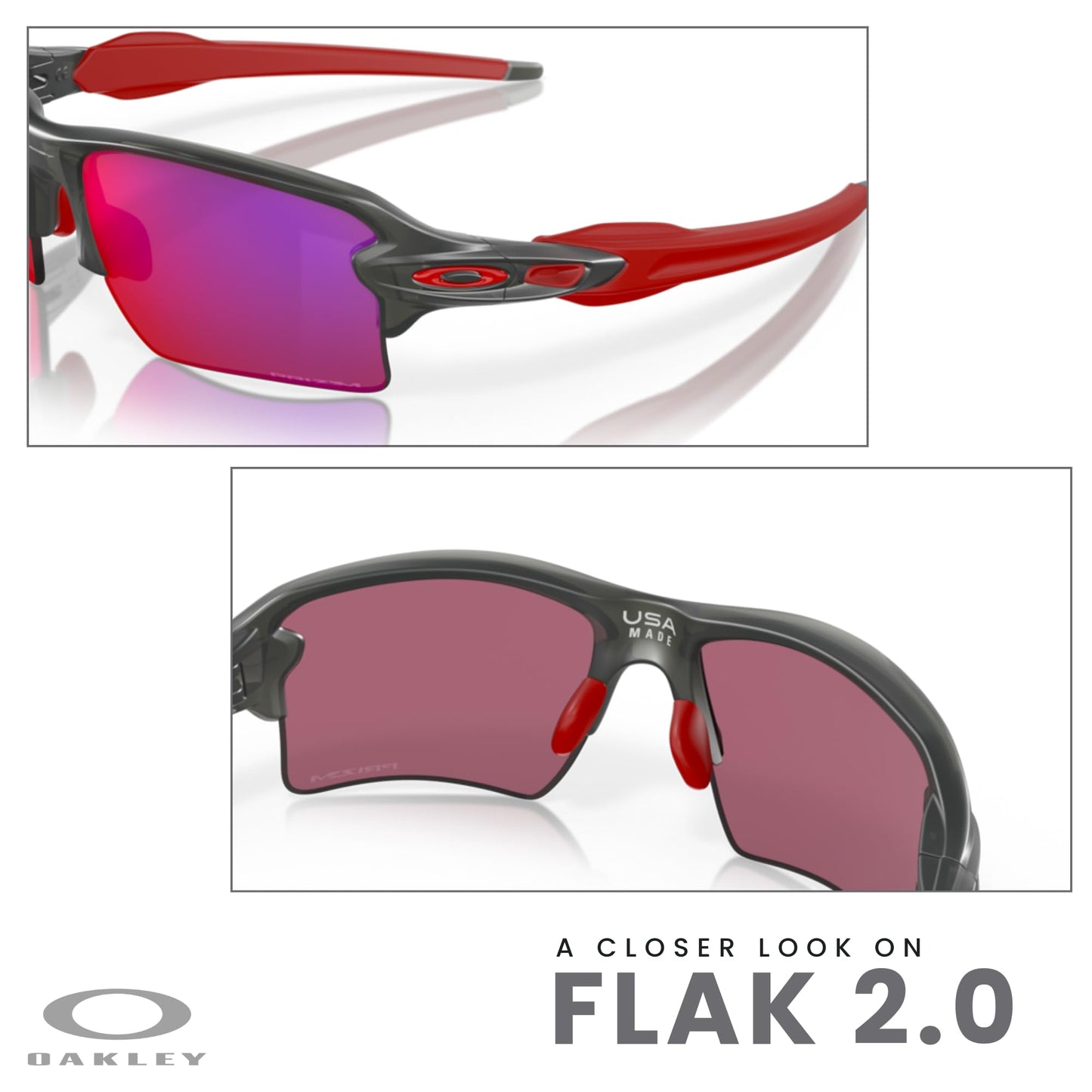 OAKLEY Flak 2.0 XL OO9188 Rectangle Sunglasses For Men+ Bundle Accessory Leash Kit, Microfiber Pouch