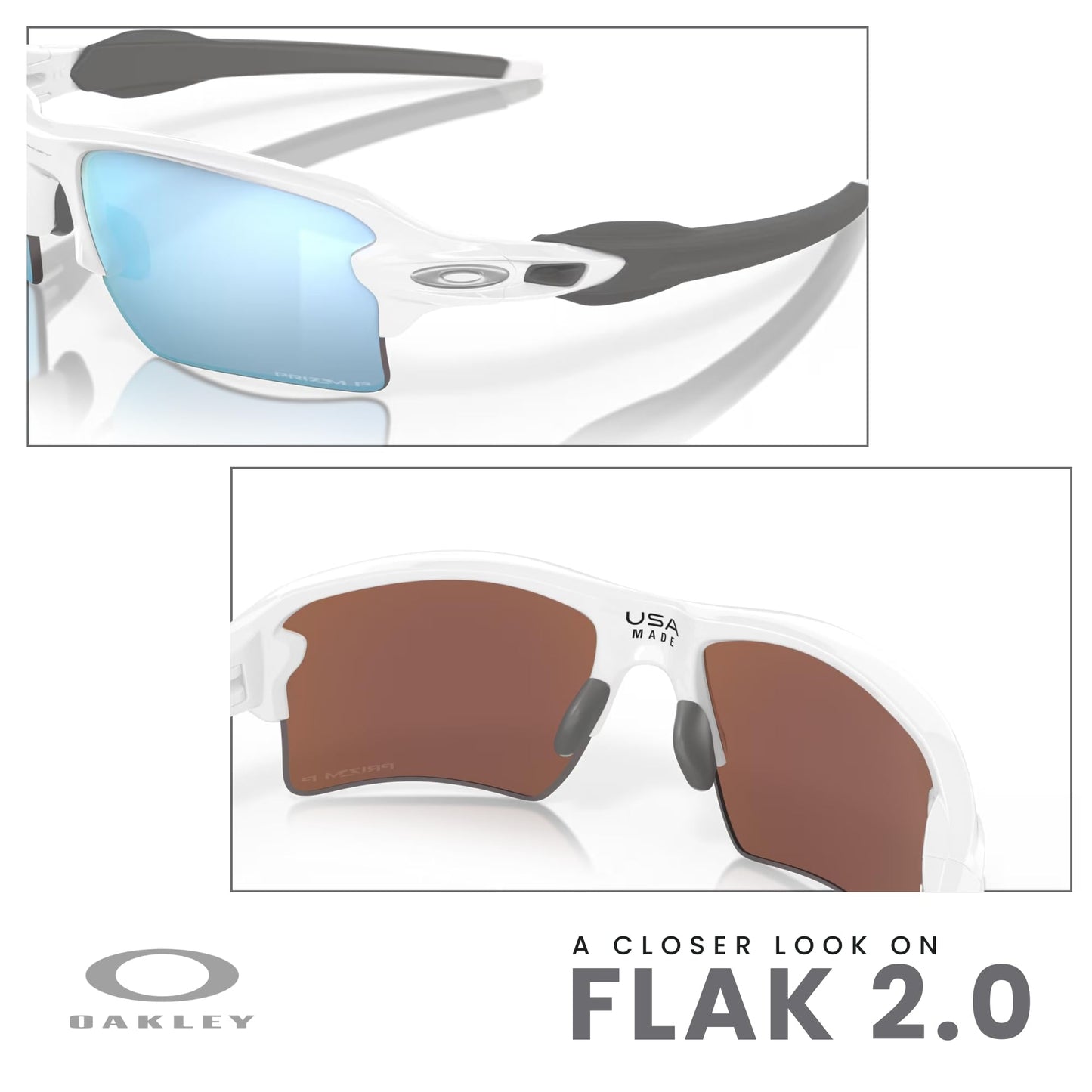 OAKLEY Flak 2.0 XL OO9188 Rectangle Sunglasses For Men+ Bundle Accessory Leash Kit, Microfiber Pouch