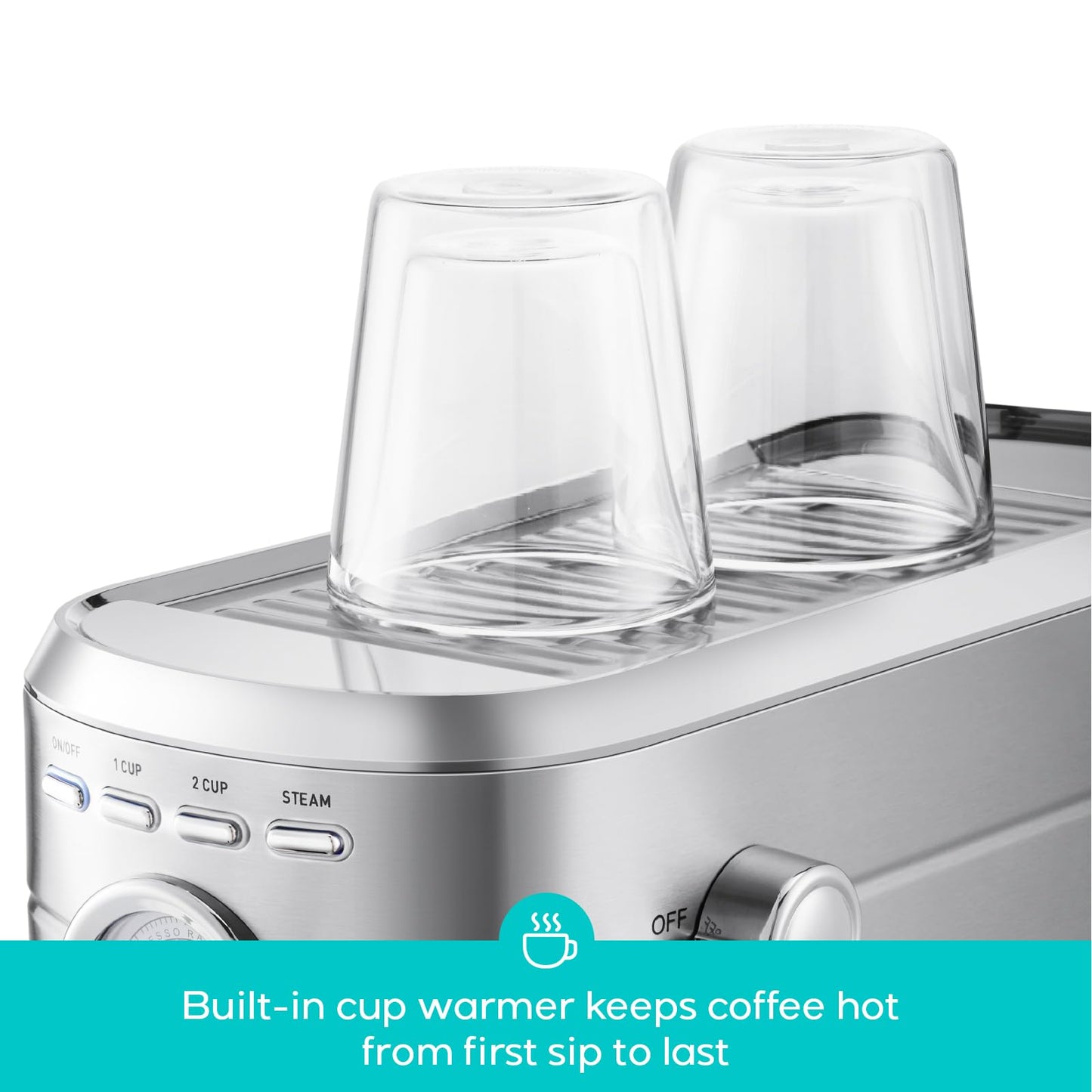 CASABREWS CM5418 Espresso Machine 20 Bar, Compact Espresso Maker with Steam Milk Frother, Stainless Steel Coffee Machine with 34oz Removable Water Tank for Cappuccino, Small Latte Machine, Silver