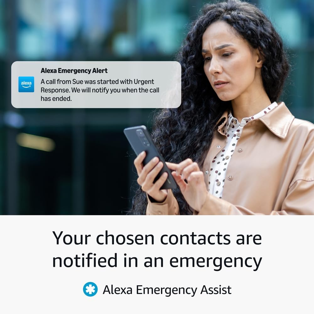 Amazon Echo Spot (newest model), Great for nightstands, offices and kitchens, Smart alarm clock, Designed for Alexa+, Black