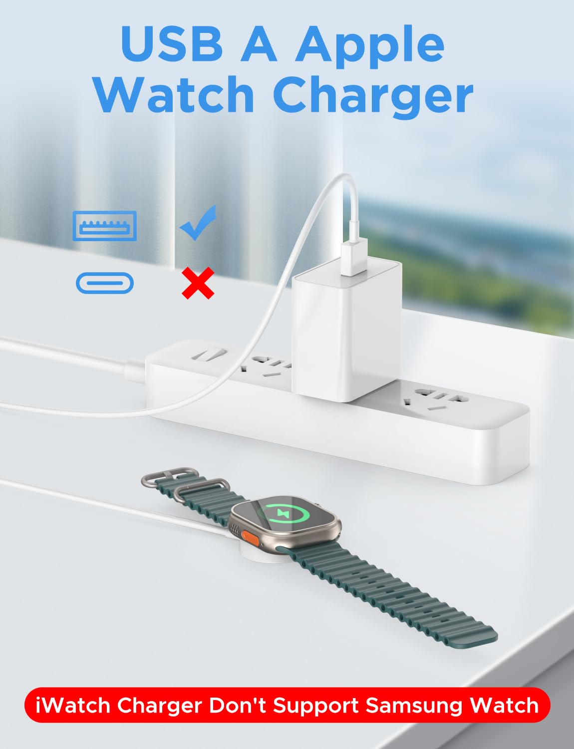 𝟐𝟎𝟐𝟔 𝐔𝐩𝐠𝐫𝐚𝐝𝐞𝐝 for Apple Watch Charger USB Magnetic Fast Charging Cable Portable Wireless Charging Accessories Compatible with iWatch Series 11/10/9/8/7/6/5/4/3/2 Ultra 3/2/SE-3.3FT