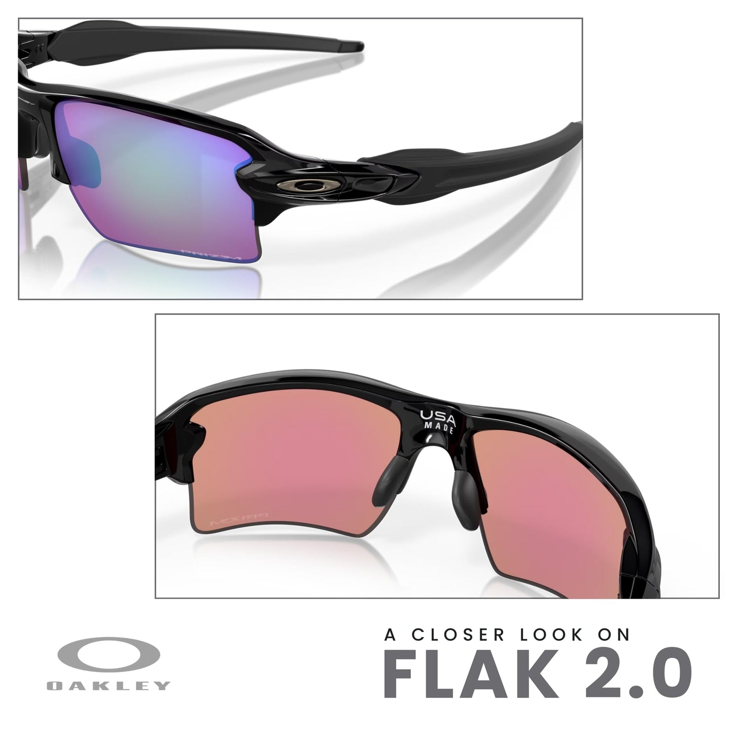 OAKLEY Flak 2.0 XL OO9188 Rectangle Sunglasses For Men+ Bundle Accessory Leash Kit, Microfiber Pouch