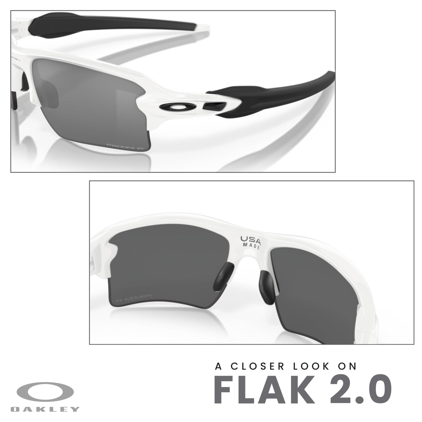 OAKLEY Flak 2.0 XL OO9188 Rectangle Sunglasses For Men+ Bundle Accessory Leash Kit, Microfiber Pouch