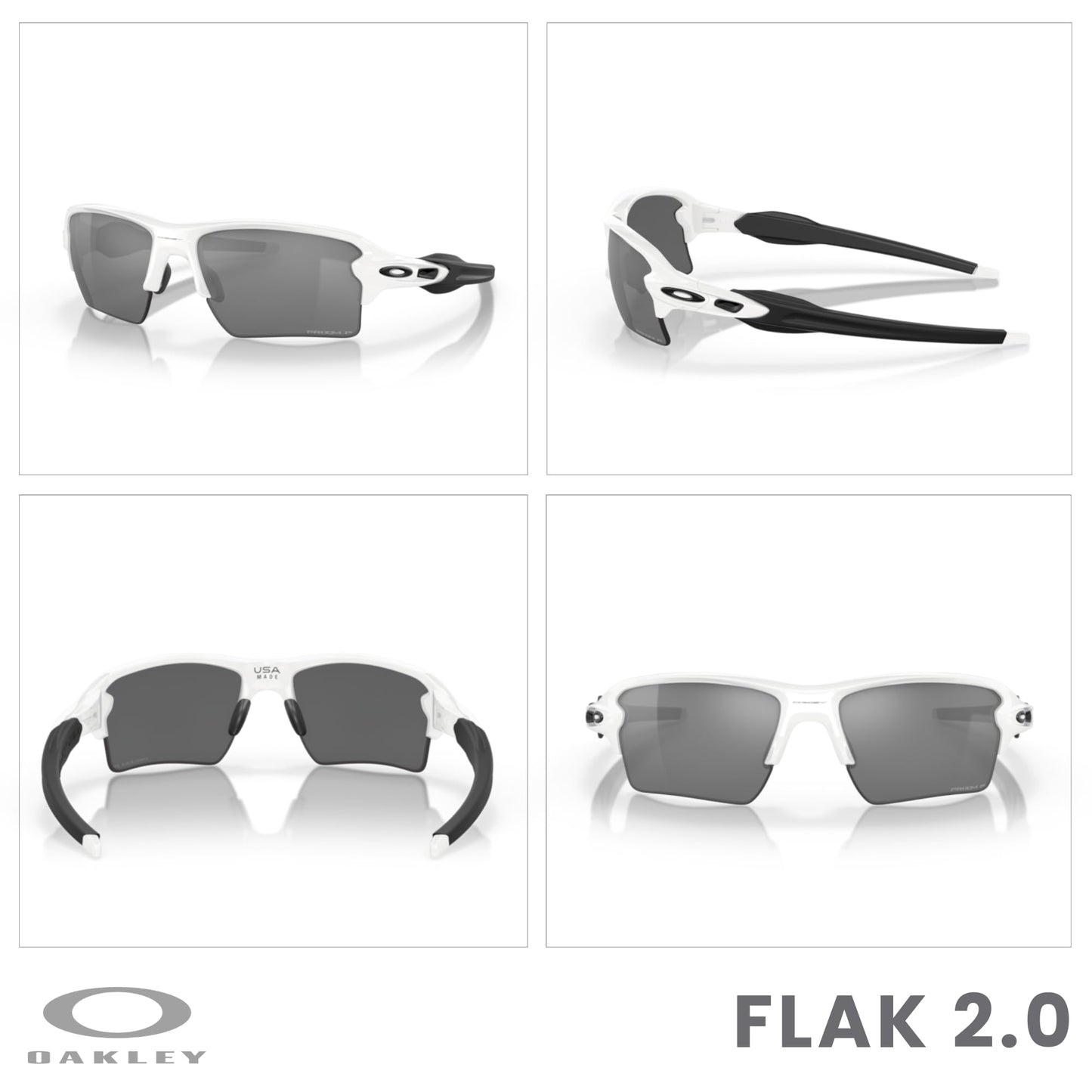 OAKLEY Flak 2.0 XL OO9188 Rectangle Sunglasses For Men+ Bundle Accessory Leash Kit, Microfiber Pouch