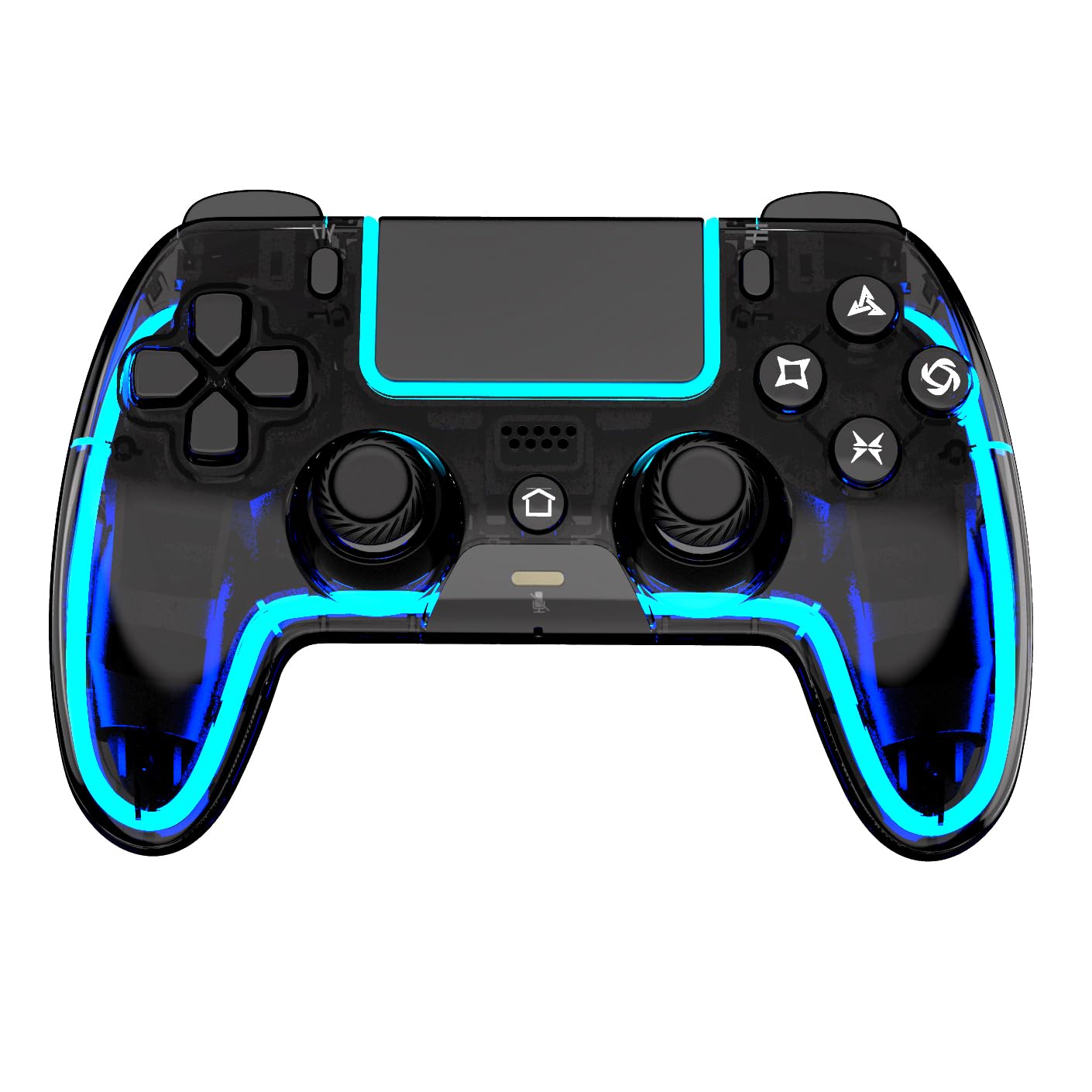 BETMI Wireless Controller for PS5, Pro/Slim/MAC/Steam Deck/PC, Hall Effect Joystick, Dual Vibration/Marco/Turbo, 3.5mm Jack, 6-Axis, Mute Key, LED Gamepad with Speaker (4 Lighting Effects, 9 Light Colors)