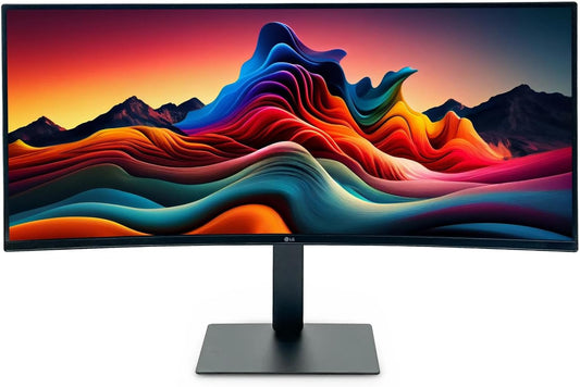 LG UltraWide 34 Inch WQHD HDR 10 Curved Monitor, 120Hz 5ms, 3440 x 1440, Black, Reader Mode, 34U62TB-B, Tilt/Height/Swivel Stand, 2025 Model (Renewed)