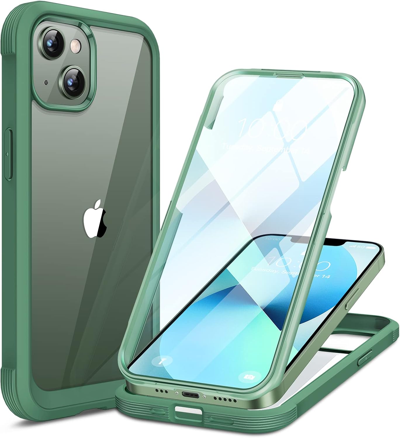 Miracase for iPhone 17e Case& iPhone 16e Case, Full-Body Phone with Built-in Glass Screen Protector, [Magnetic with MagSafe] Military Drop Proof 17 E/ 16 E Cover Bumper 6.1 inch, Black