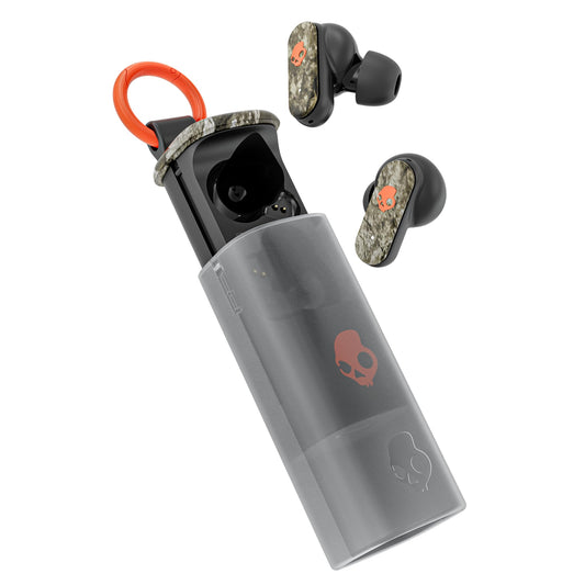 Skullcandy Dime Evo Wireless Earbuds, Bluetooth Headphones, Noise Isolating Fit, Up to 36 Hours Battery, Microphone for iPhone Android, Easy Carry with Clip-Anywhere Case - True Black