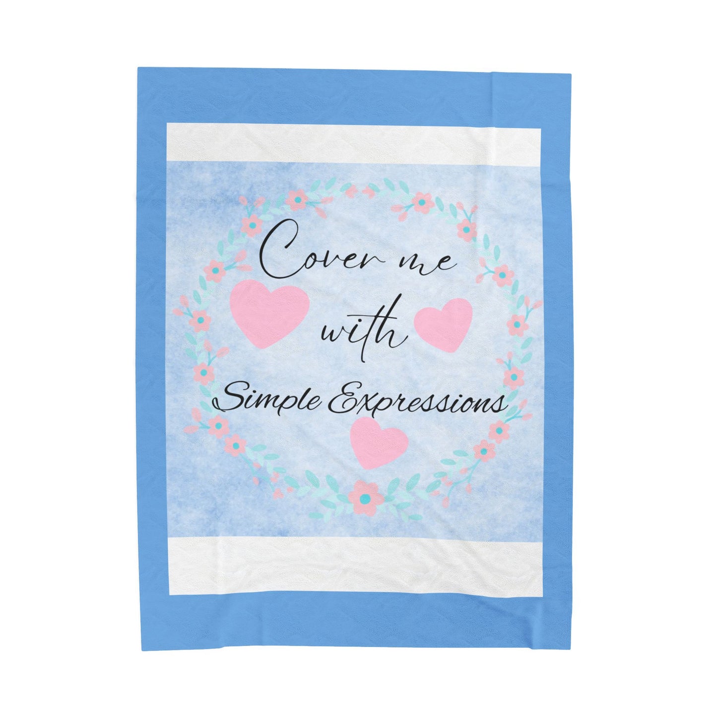 Simple Expressions Velveteen Plush Blanket