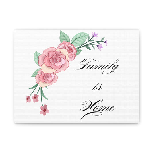 Simple Expressions Floral Family Home Canvas Wall Art - Elegant Decor for Family Spaces