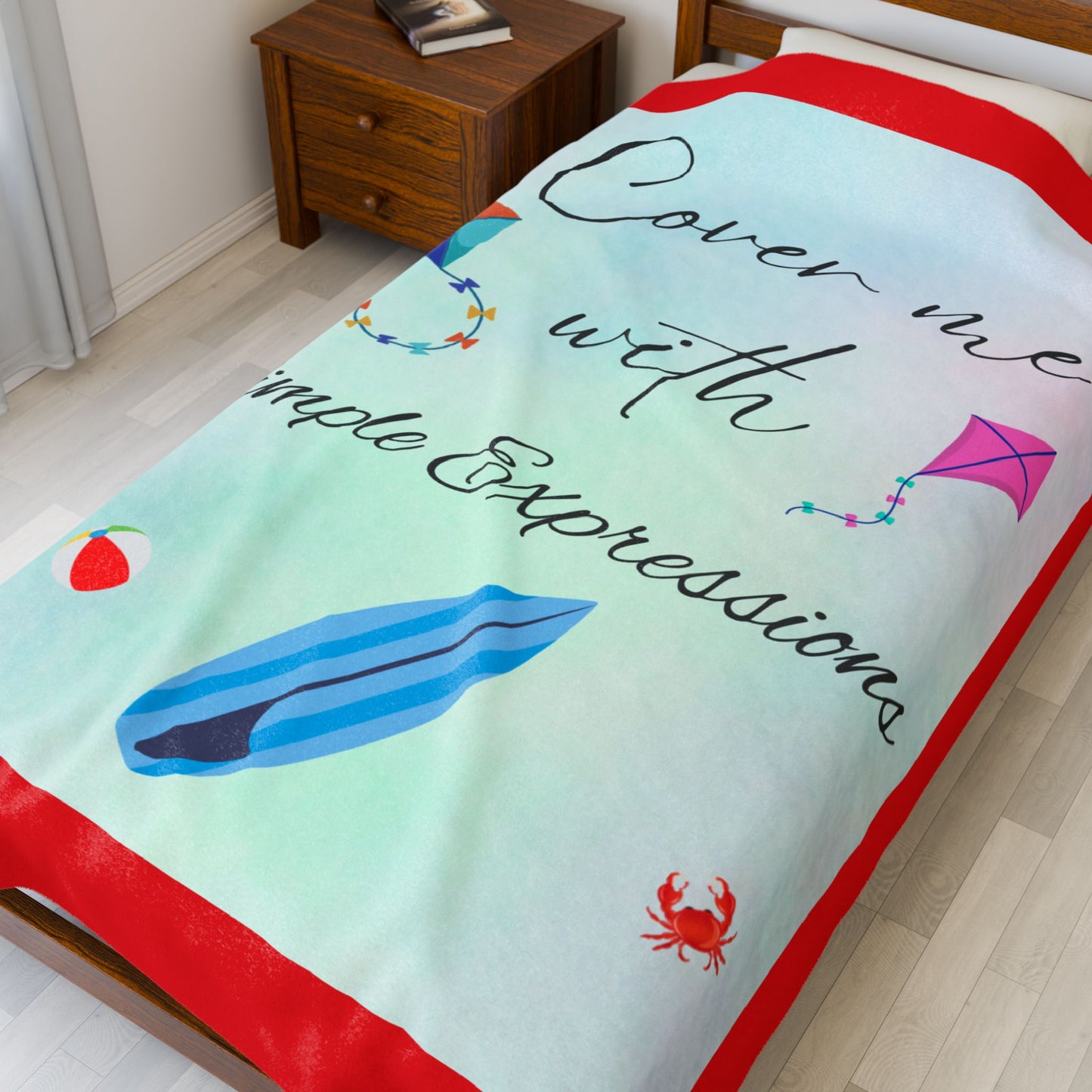 Simple Expressions Velveteen Plush Blanket