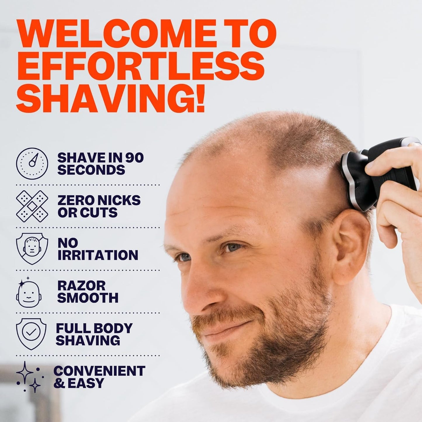 Freebird FlexSeries Electric Head & Body Hair Shaver, Mens Cordless Rechargeable Wet and Dry Skull, Bald Head, Back, Groin Waterproof Razor with Rotary Blades (FlexSeries Pro, Without Accessories)
