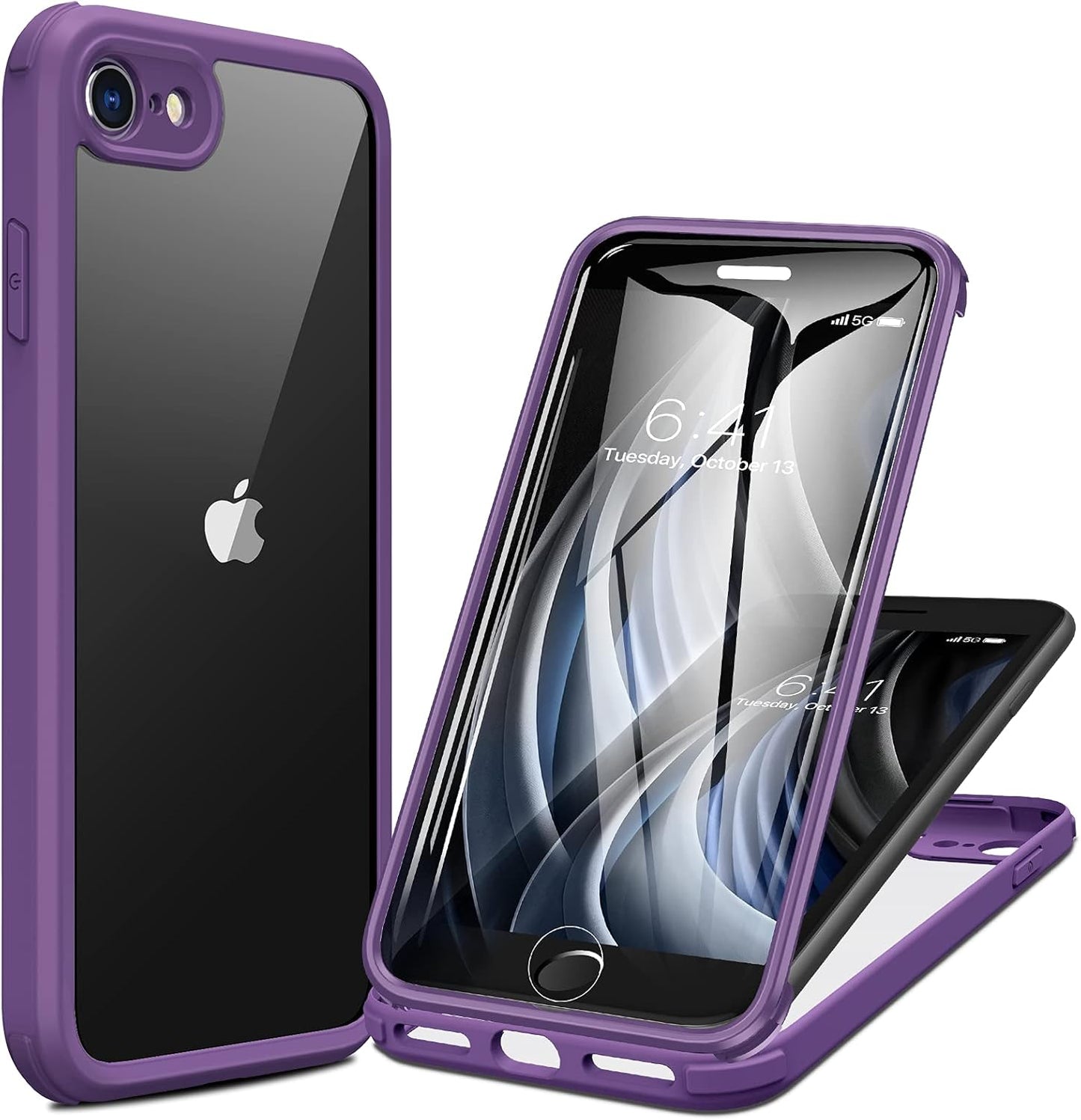 Miracase for iPhone 17e Case& iPhone 16e Case, Full-Body Phone with Built-in Glass Screen Protector, [Magnetic with MagSafe] Military Drop Proof 17 E/ 16 E Cover Bumper 6.1 inch, Black