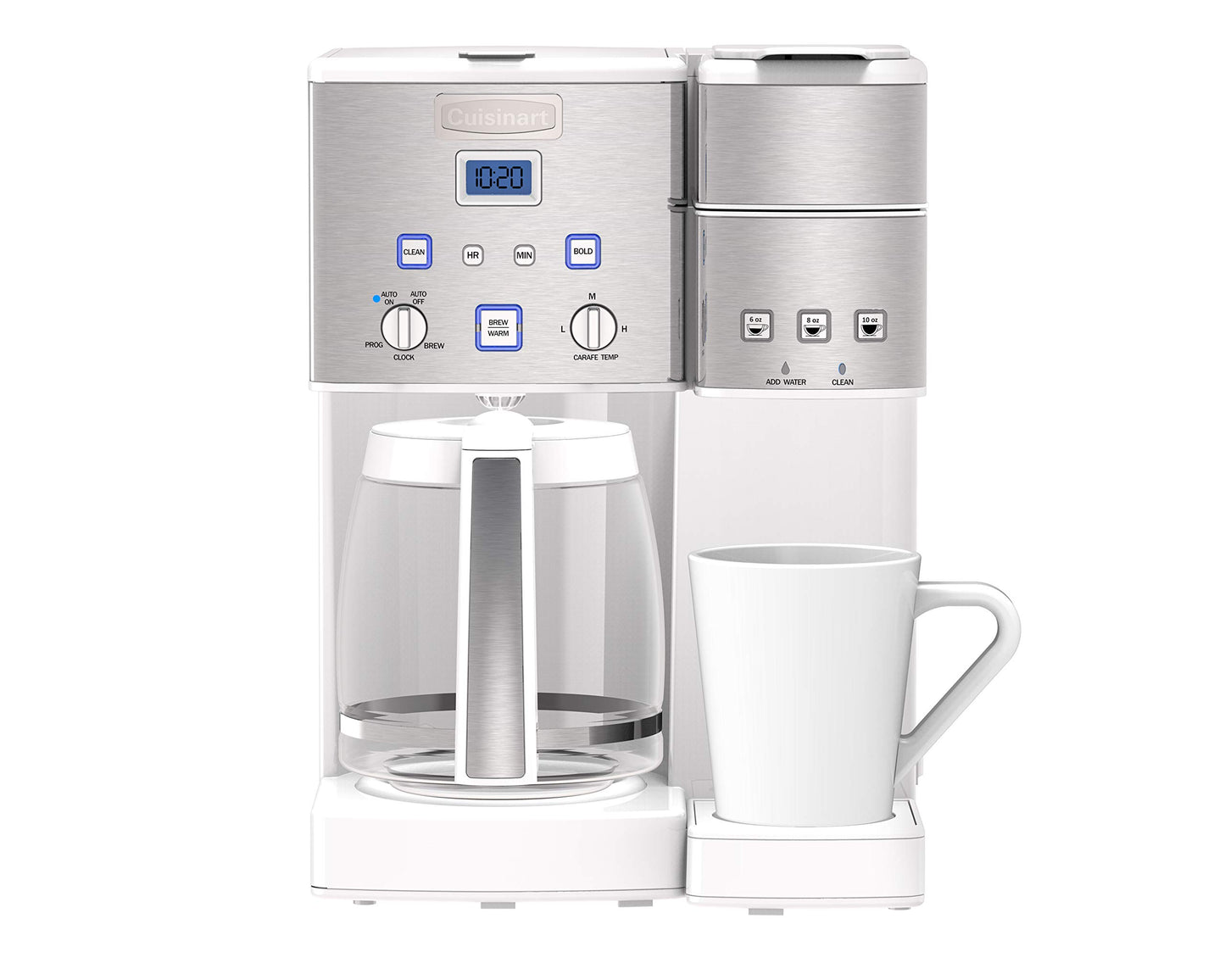 Cuisinart Single Serve + 12 Cup Coffee Maker, Offers 3-Sizes: 6-Ounces, 8-Ounces and 10-Ounces, Stainless Steel, SS-15CP, Copper