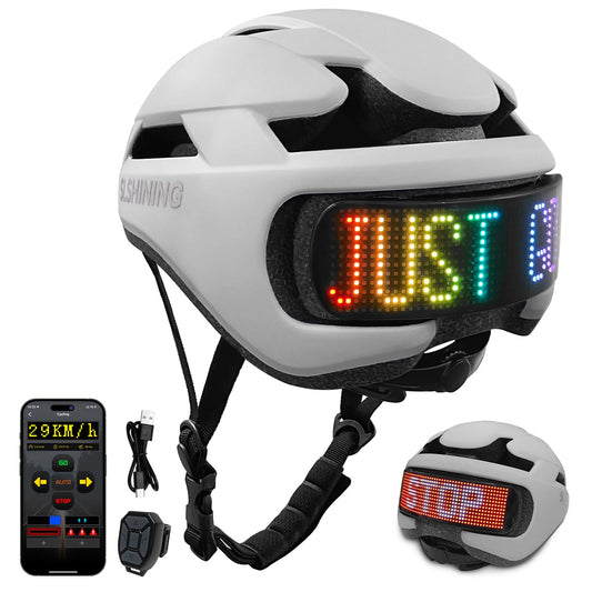 Smart Bike Helmet with Light: Bicycle Helmets for Adult Teens for Mountain & Road Cycling Electric Scooter Skateboard Skating