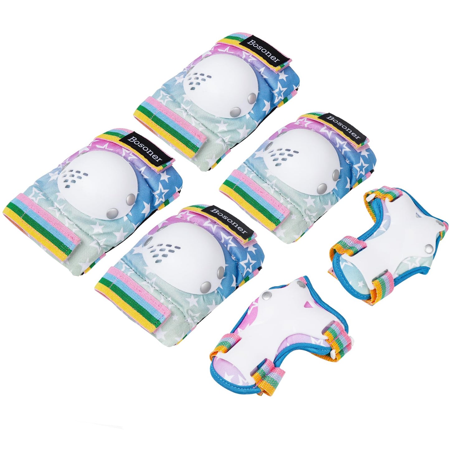 BOSONER Kids/Youth Knee Pad Elbow Pads for Roller Skates Cycling BMX Bike Skateboard Inline Rollerblading, Skating Skatings Scooter Riding Sports