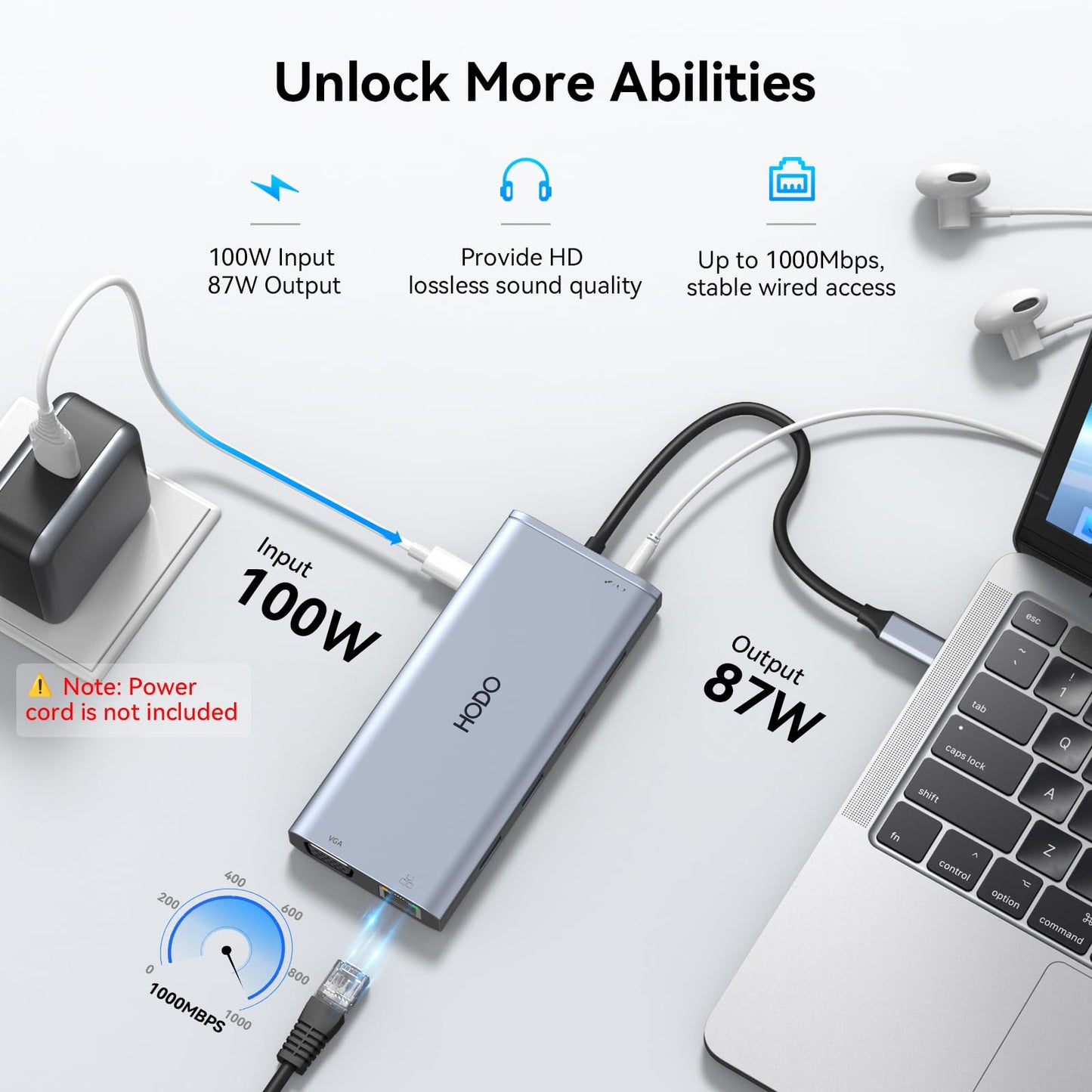 USB C Docking Station Dual Monitor Adapter for Dell HP, Laptop Docking Station 3 Monitors Quad Display USB C Hub Dongle to 4K HDMI+DP+VGA,3 USB2.0,100W PD,8 in 1 Thunderbolt Dock for Lenovo,Surface